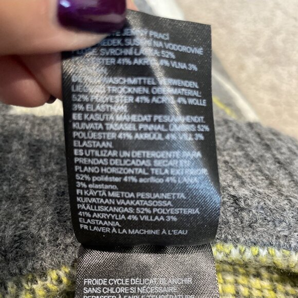 PRINGLE of Scotland x H&M Women's Argyle Midi Skirt Size L Gray Knit Preppy - Picture 10 of 10